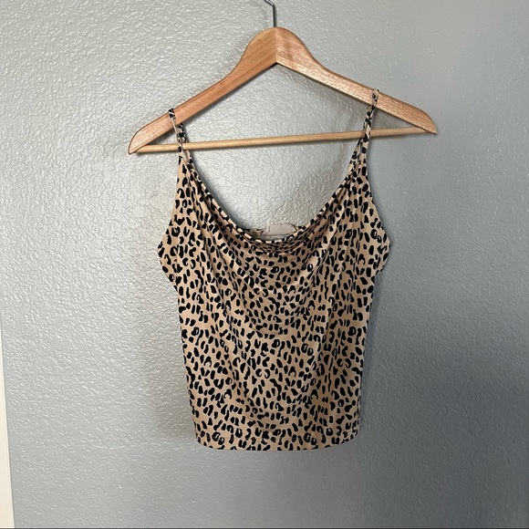 Urban Outfitters Leopard Cowl Neck Cami Tank - Picture 3 of 6